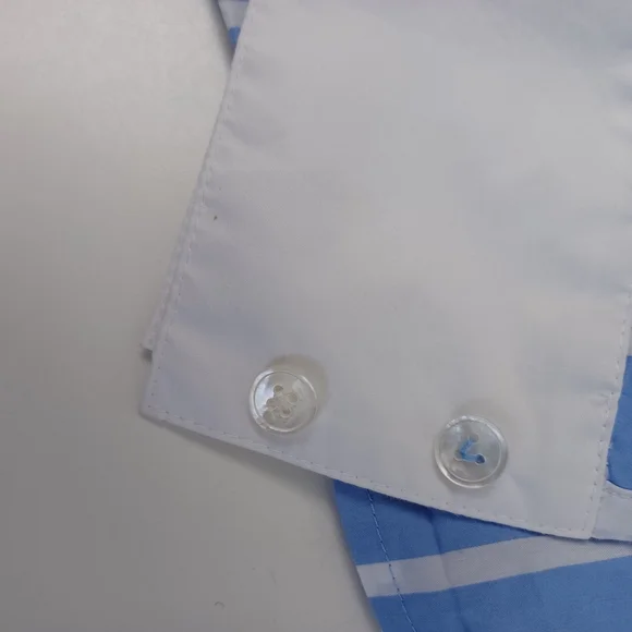 Veronica Beard Poppe Striped Dress Size 8 Preppy Cotton Blend Long Sleeve Collar - Picture 10 of 16